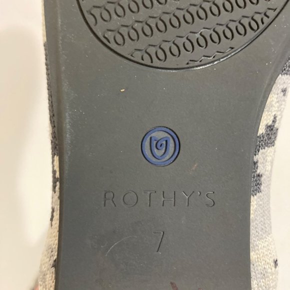 Rothy's Retired Ash Gray Camo Round Toe Flats Women's Size 7 Washable - Picture 8 of 8